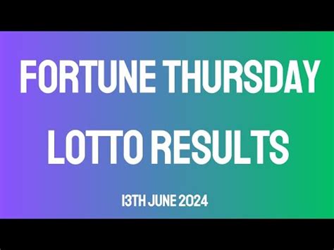 fortune thursday results|thursday lotto results.